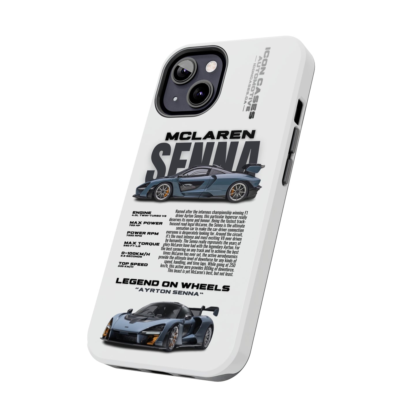 "Senna" White Case Phone Case Icon Cases