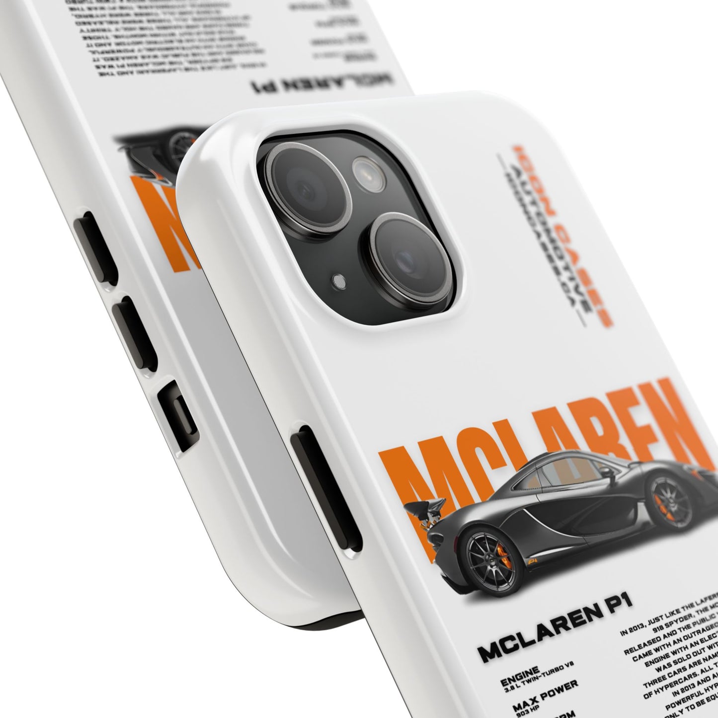 "P1" White Case Phone Case Icon Cases