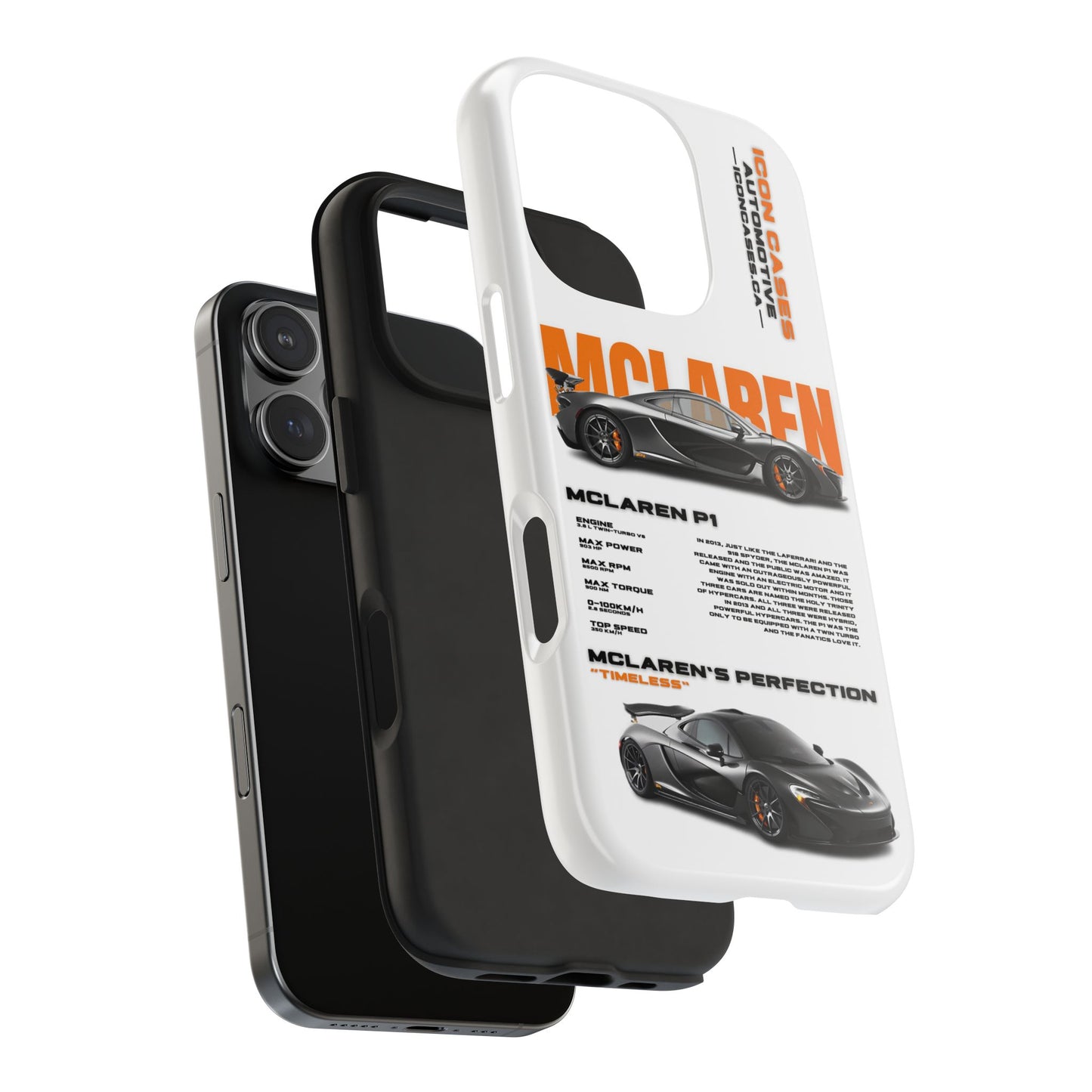 "P1" White Case Phone Case Icon Cases