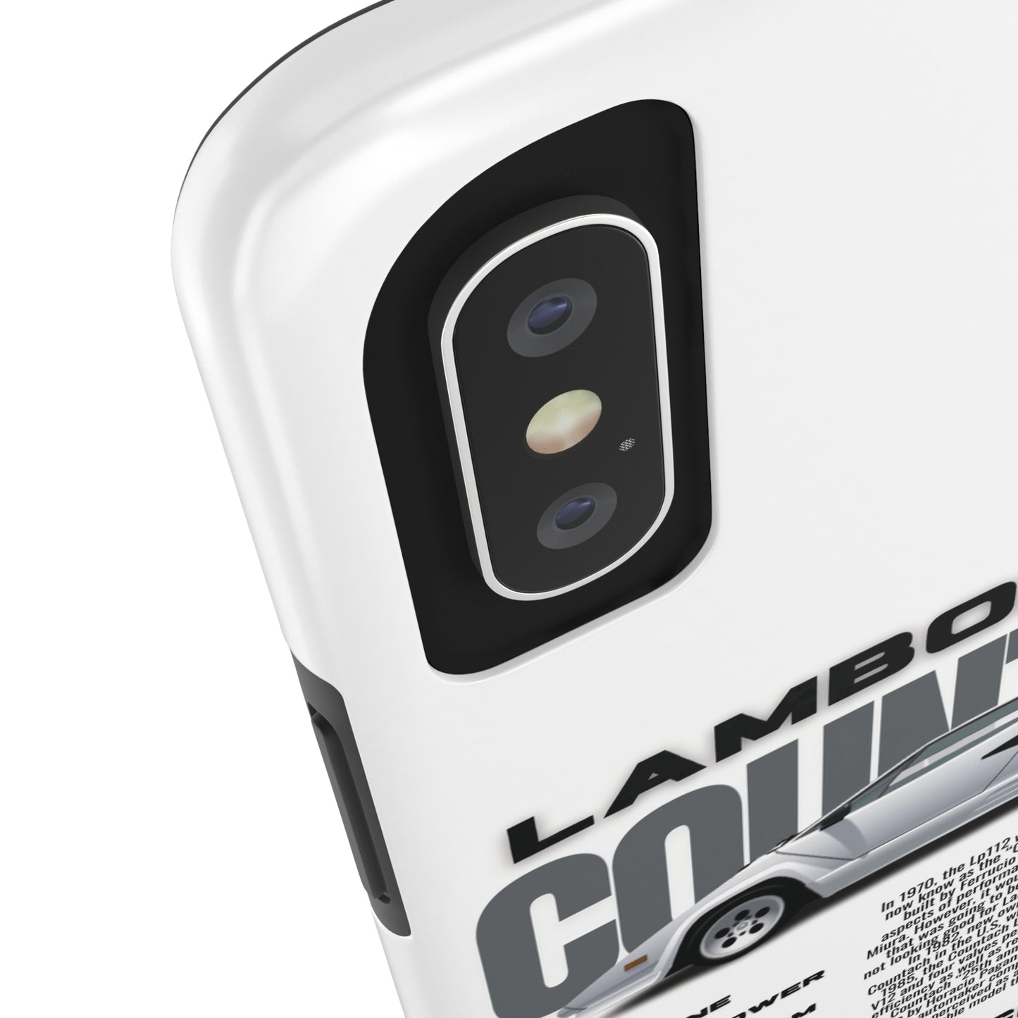 "Countach" White Case Phone Case Icon Cases