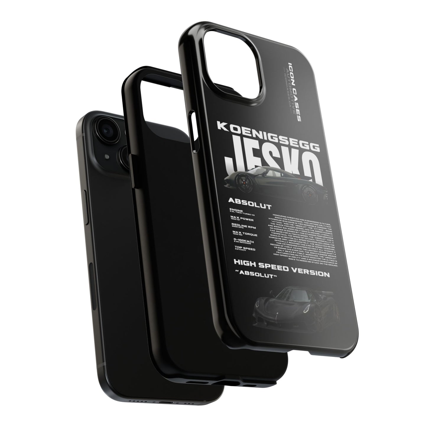 "Jesko" Black case Phone Case Icon Cases