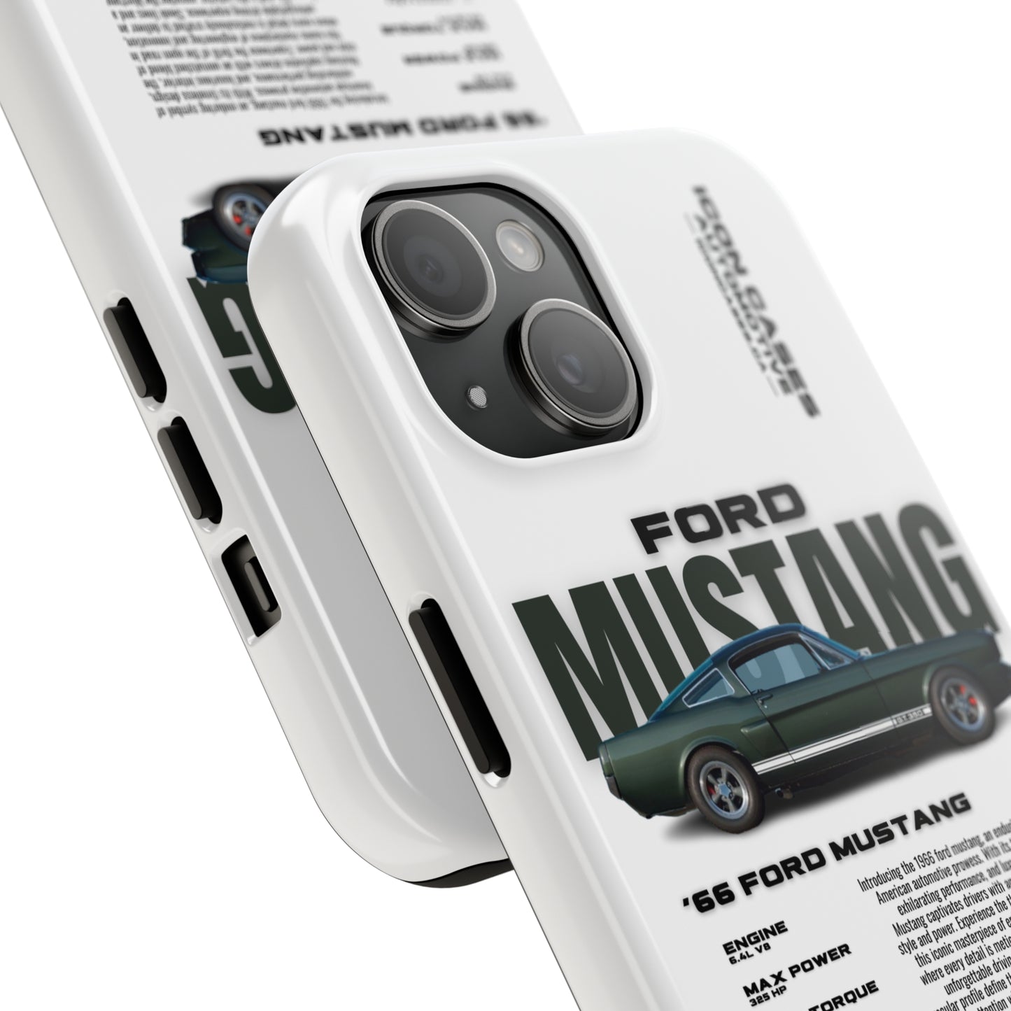 "Mustang" White Case Phone Case Icon Cases