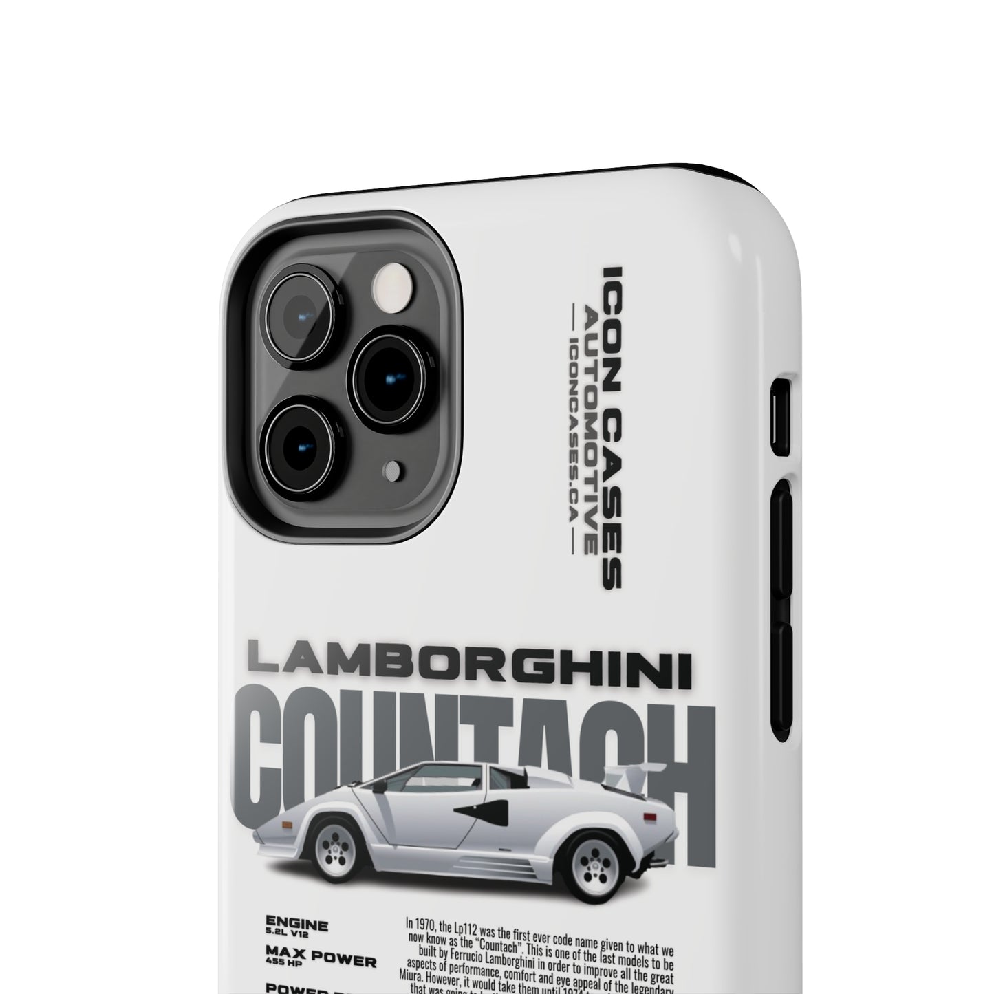 "Countach" White Case Phone Case Icon Cases