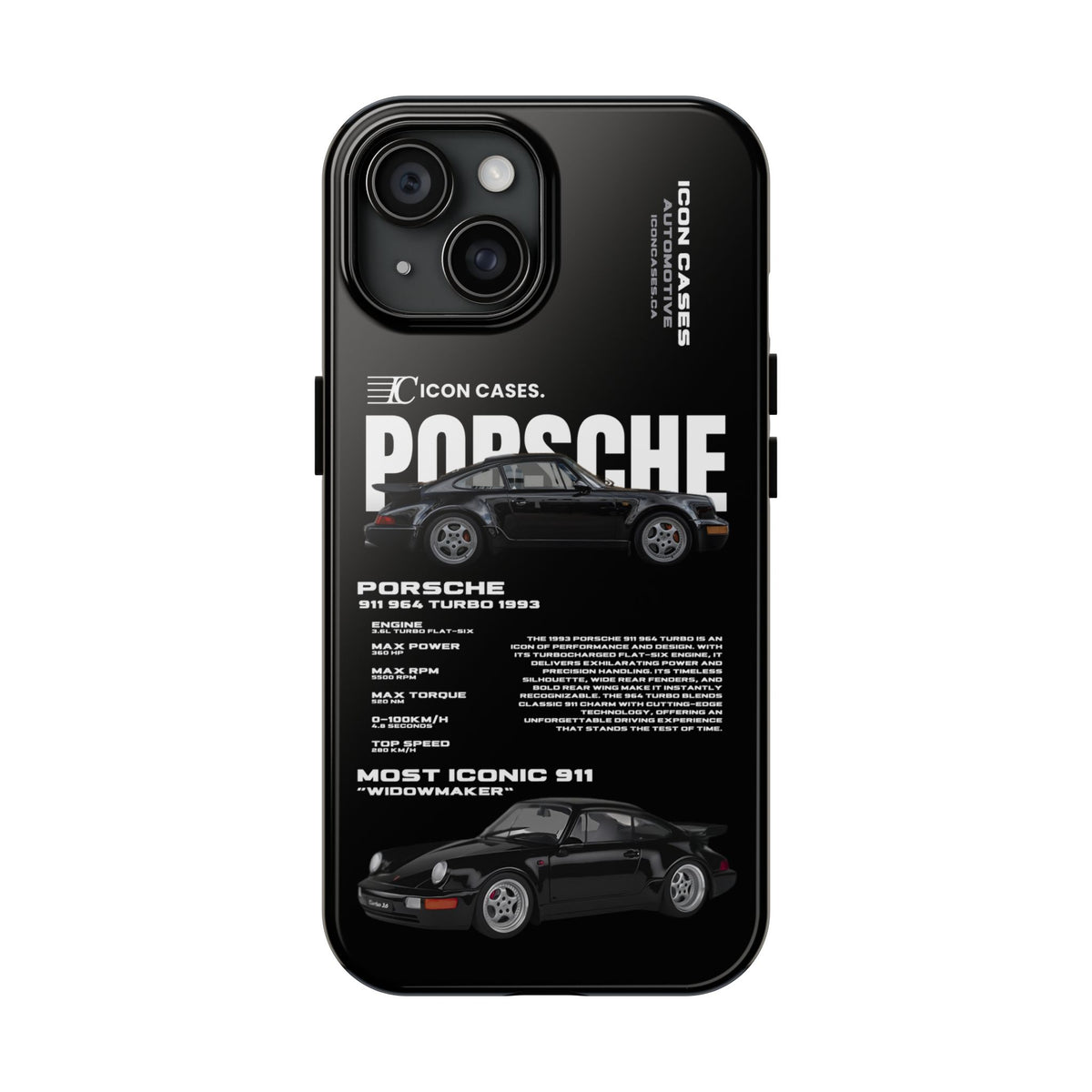 "964 Turbo" black case