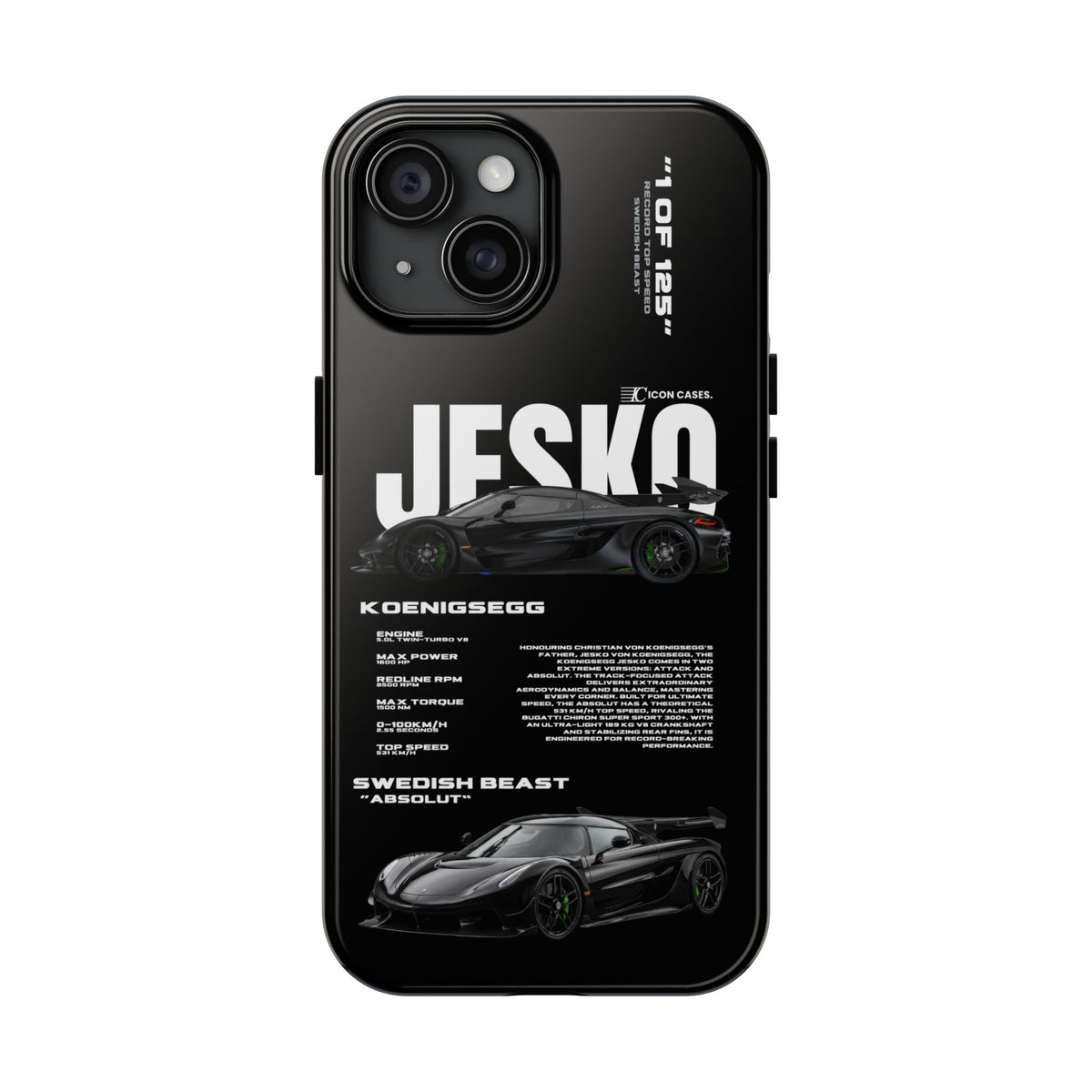 "Jesko" Black case