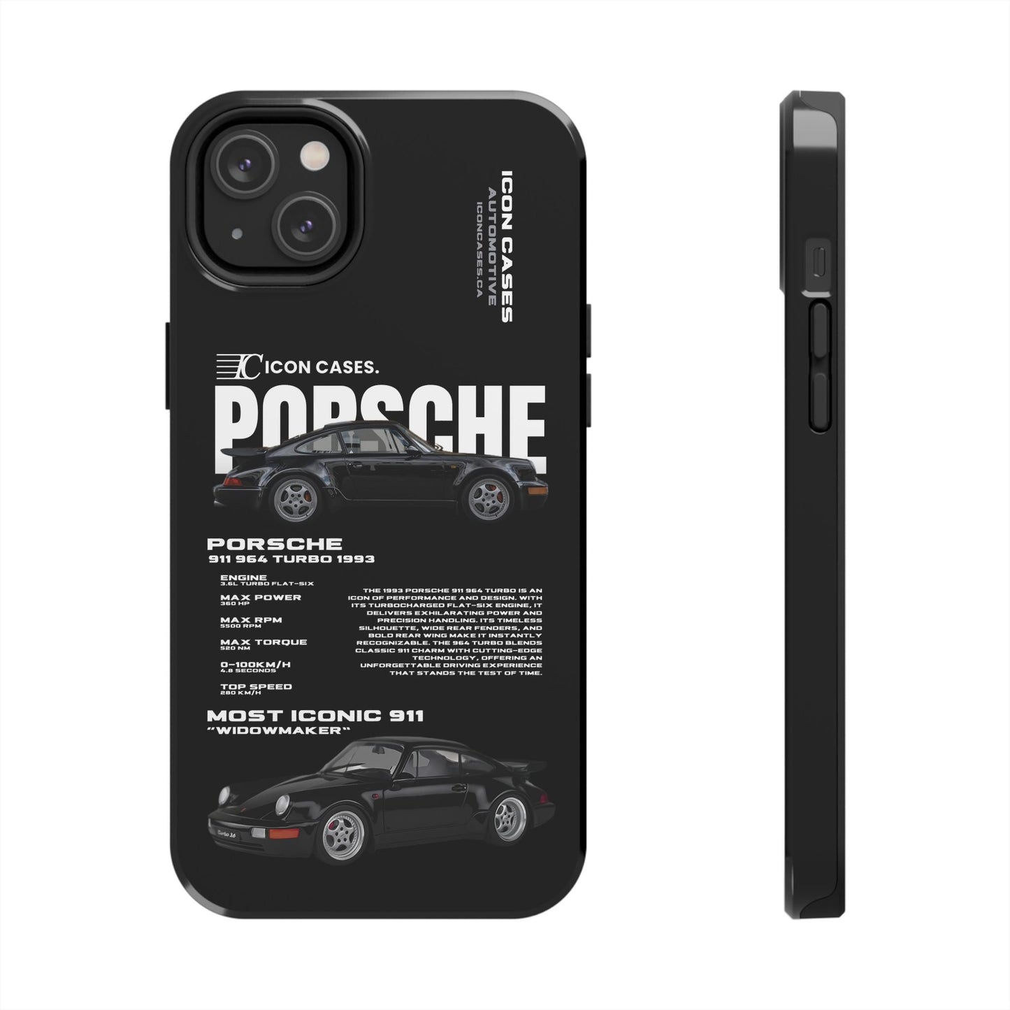 "964 Turbo" black case Phone Case Icon Cases