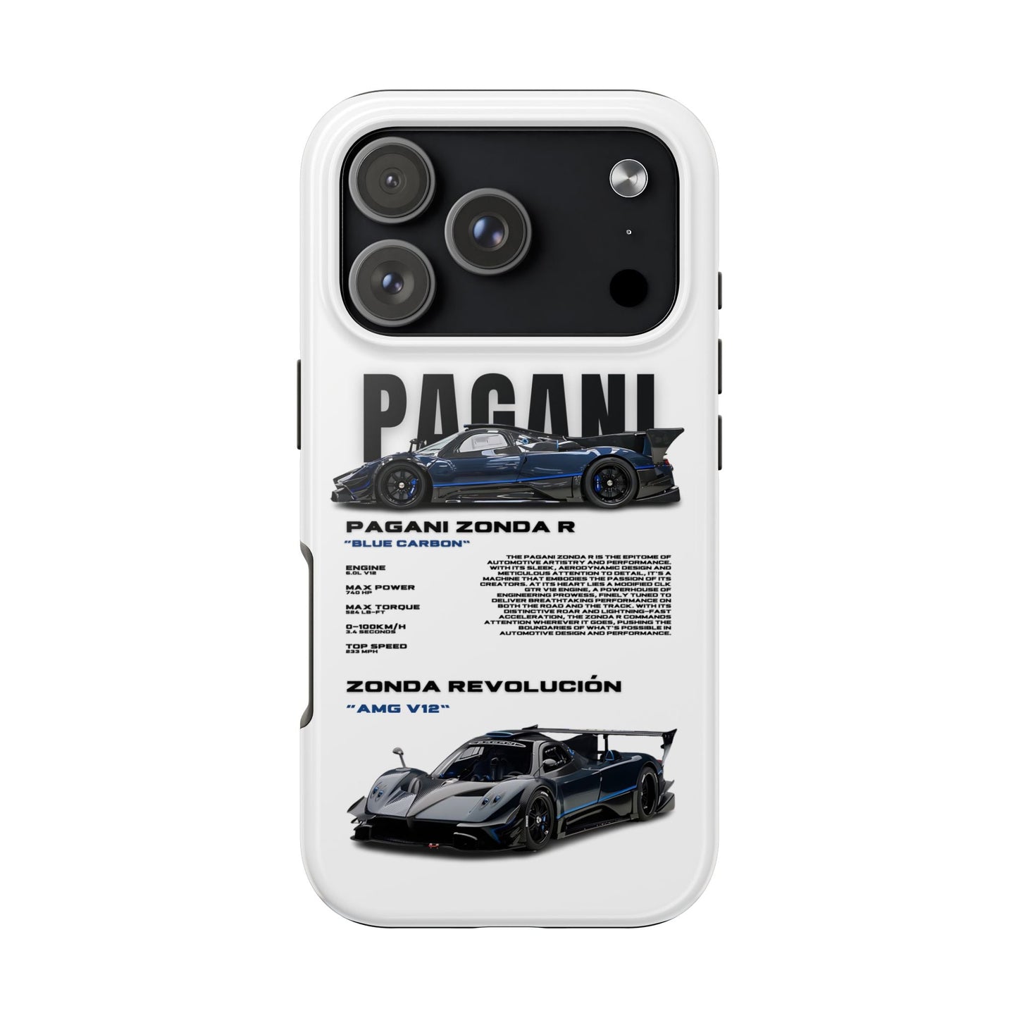 "Zonda R" White Case Phone Case Icon Cases