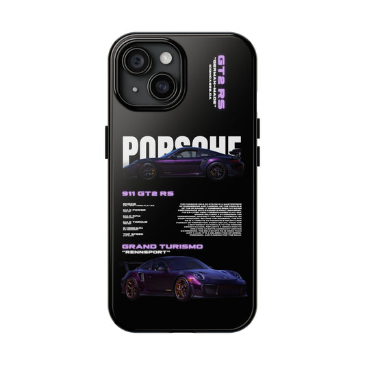 "Purple GT2RS" Black Case Phone Case Icon Cases