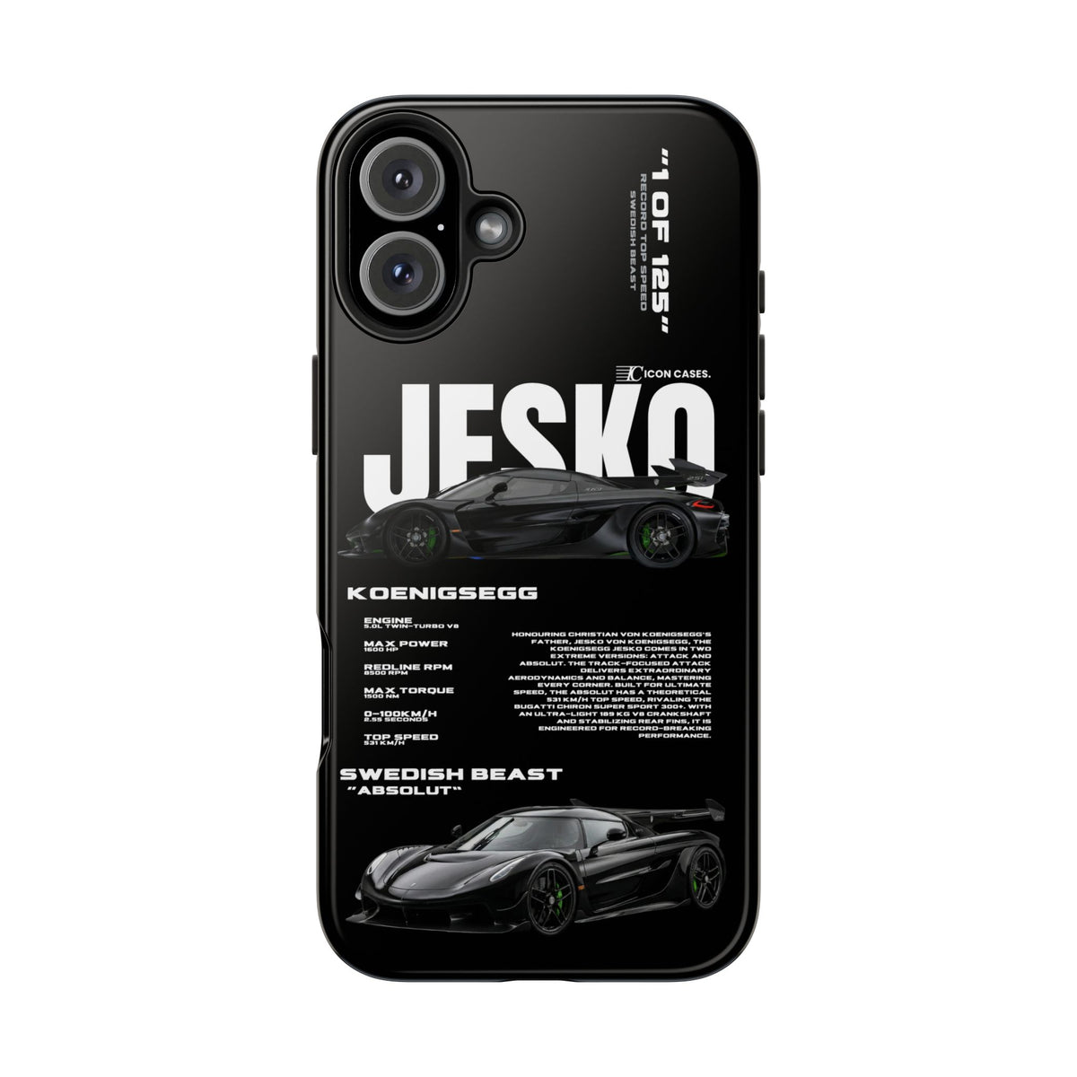 "Jesko" Black case