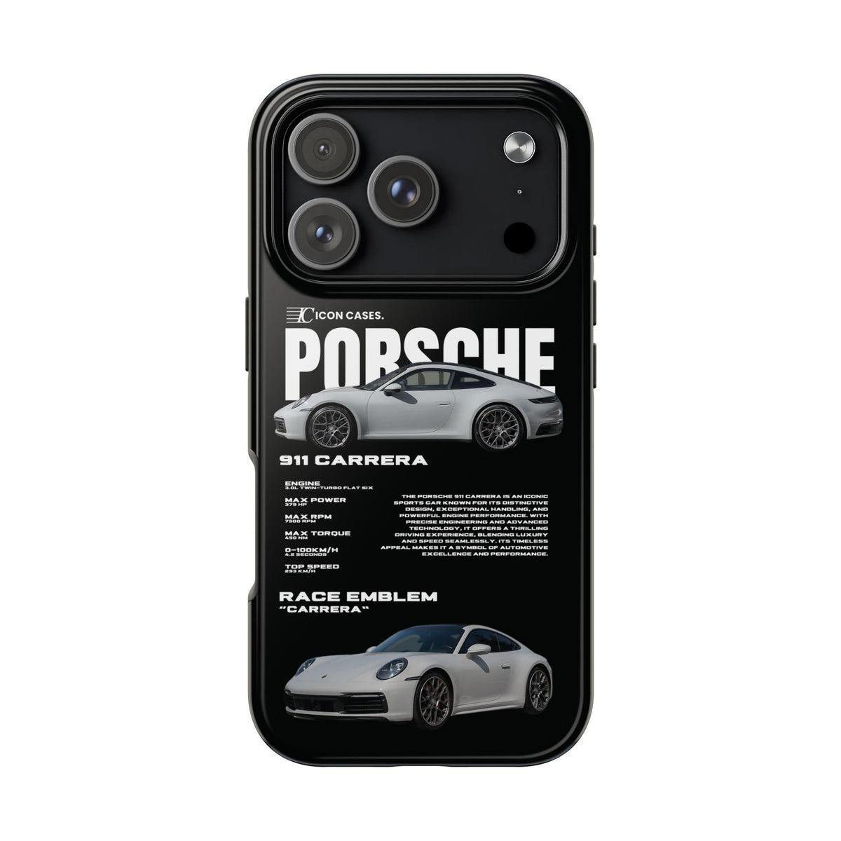 "992 carrera" Black Case