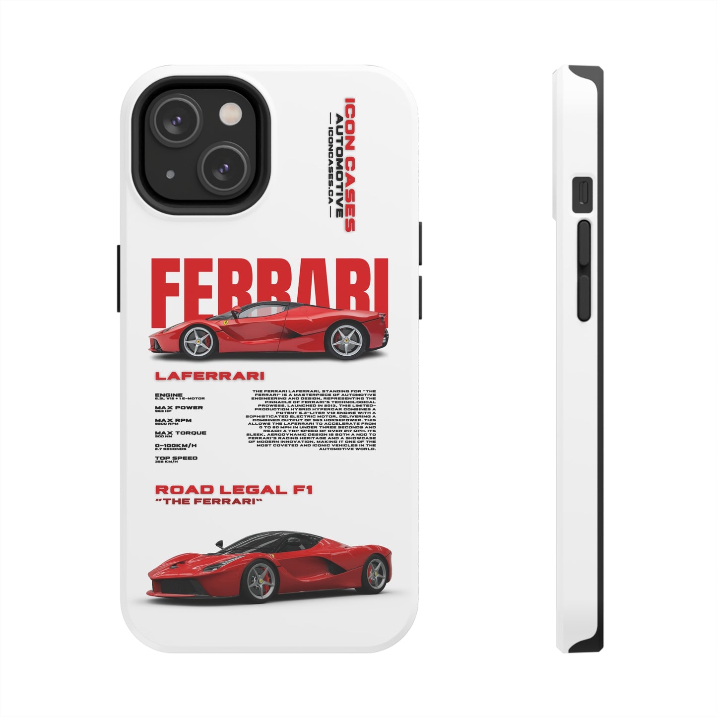 "Laferrari" White Case Phone Case Icon Cases