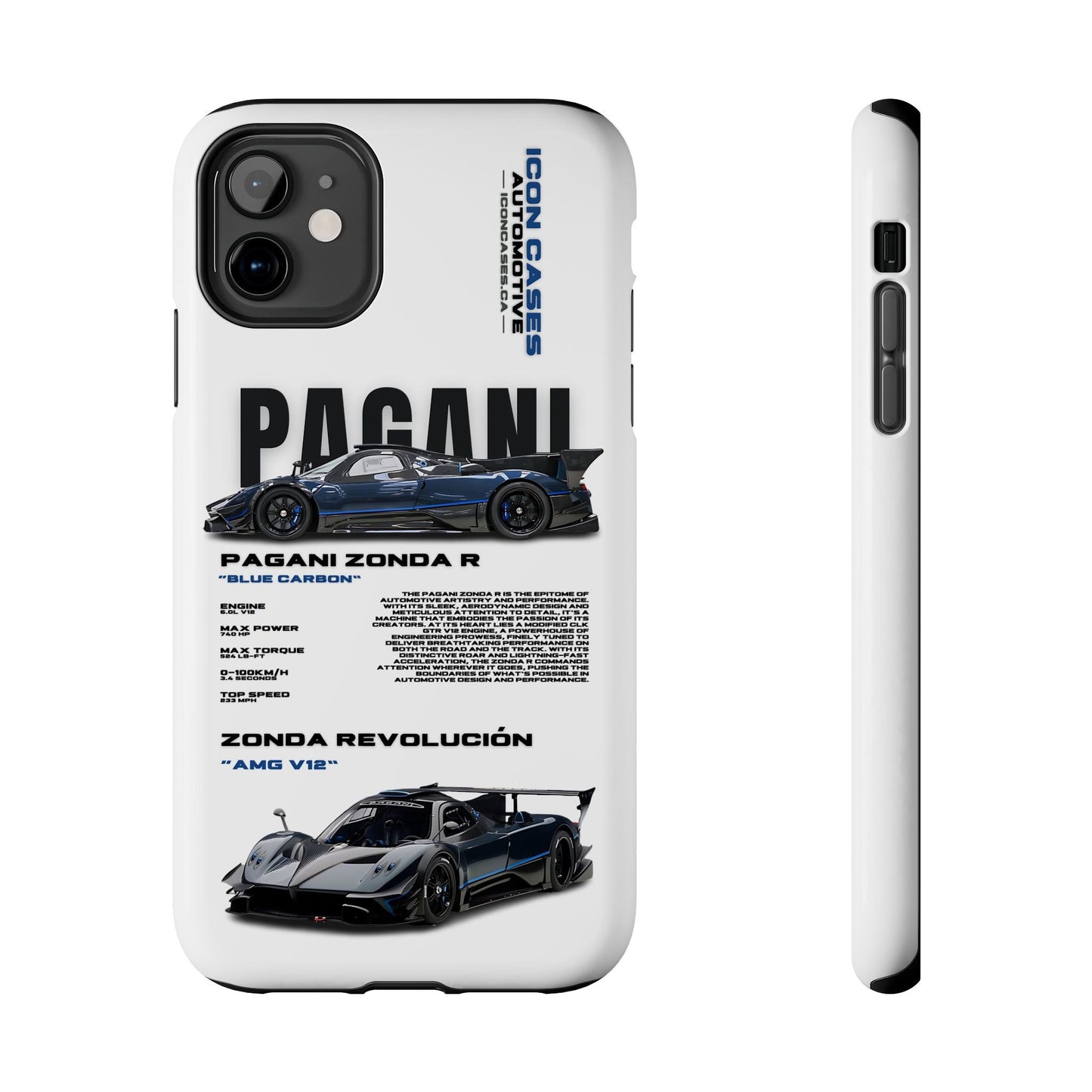 "Zonda R" White Case Phone Case Icon Cases