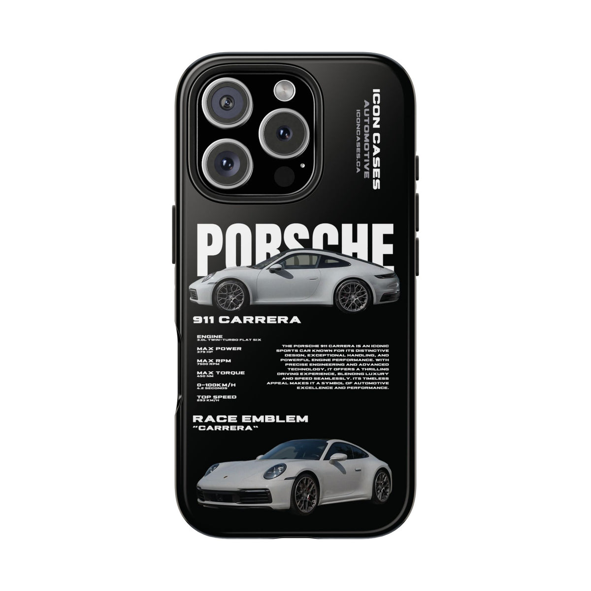 "992 carrera" Black Case