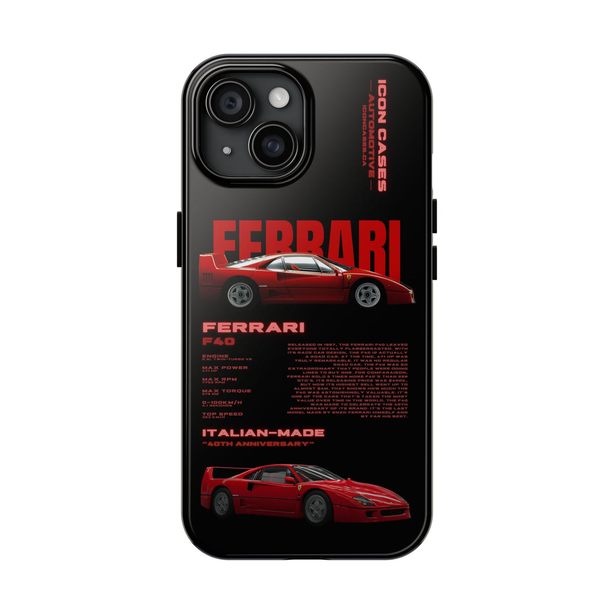 "F40" Black Case