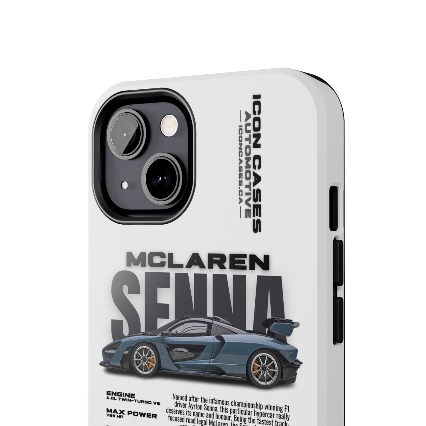 "Senna" White Case Phone Case Icon Cases