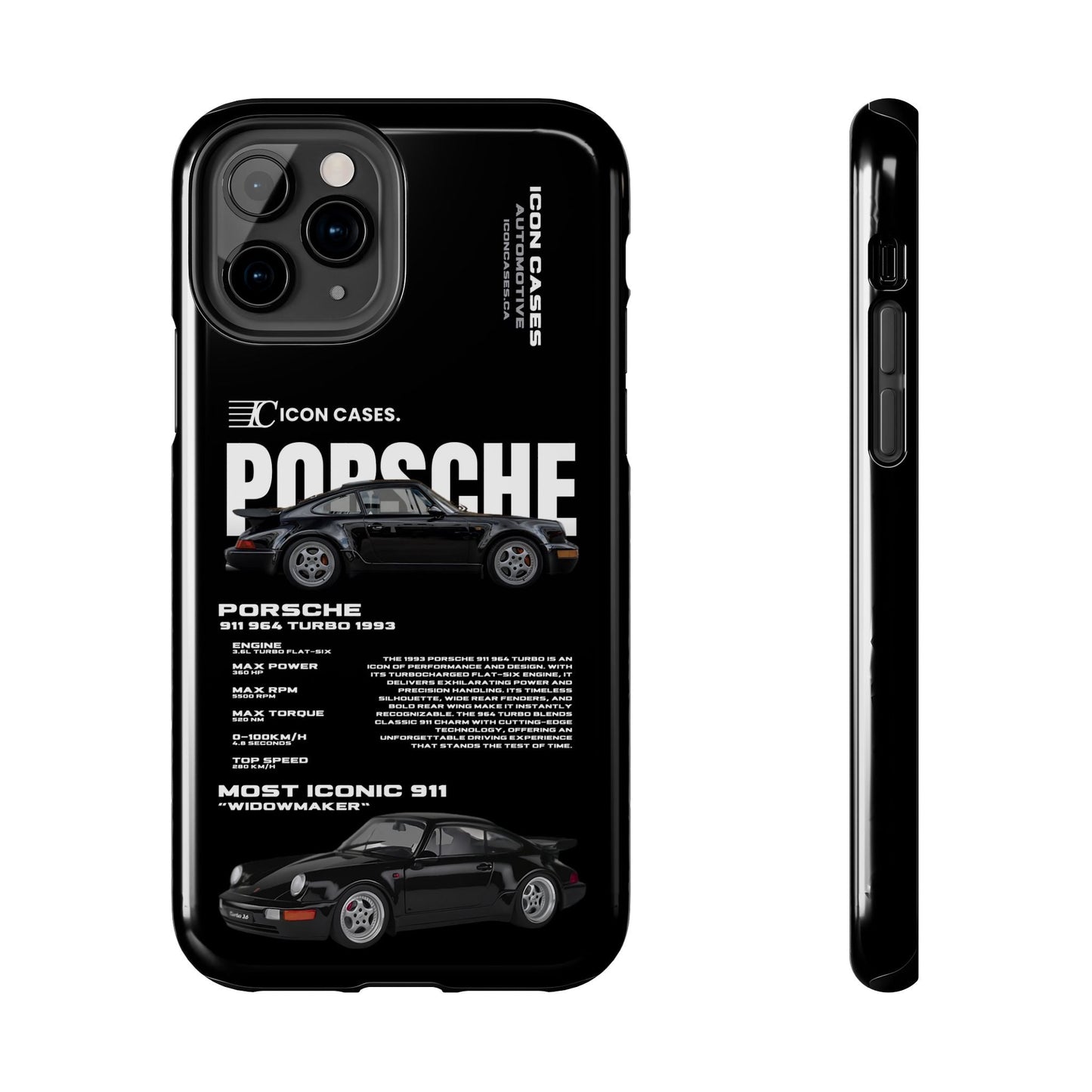 "964 Turbo" black case Phone Case Icon Cases