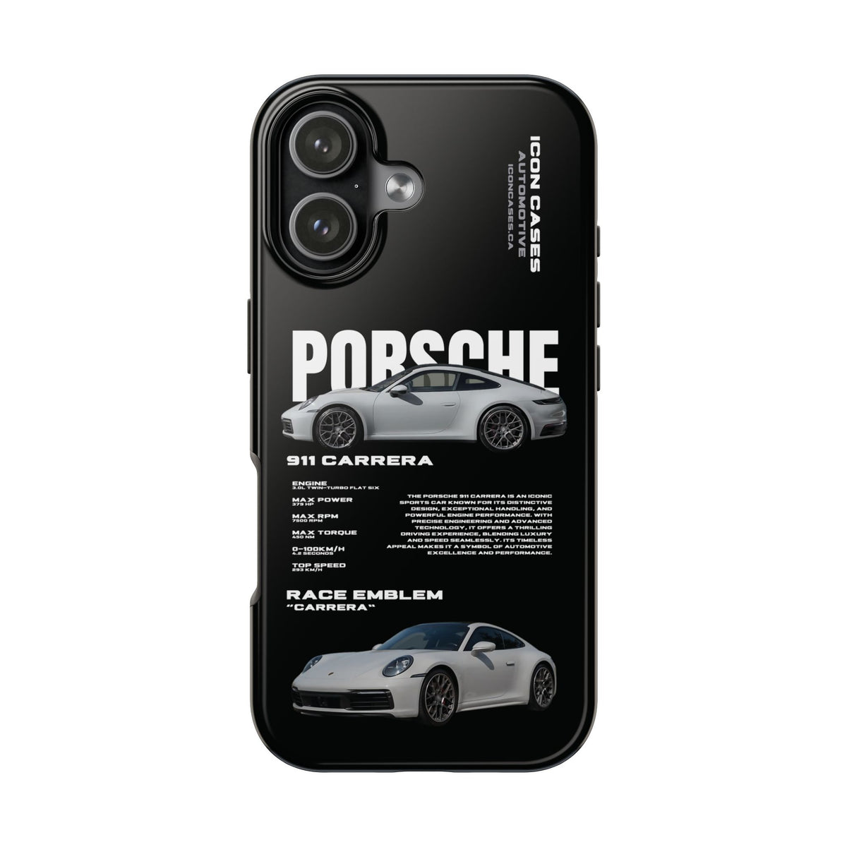 "992 carrera" Black Case