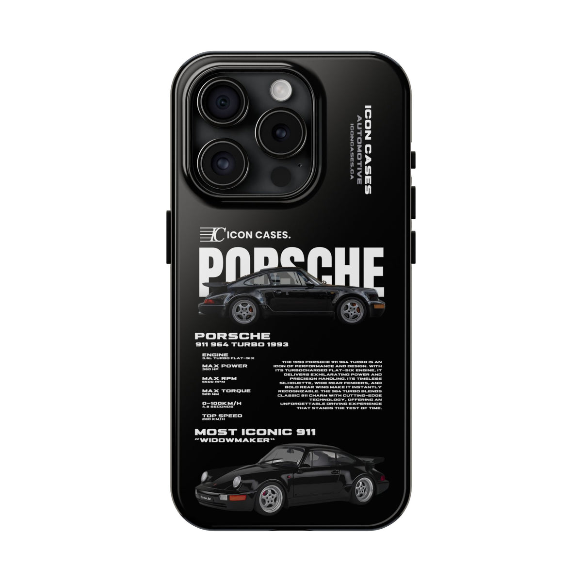 "964 Turbo" black case