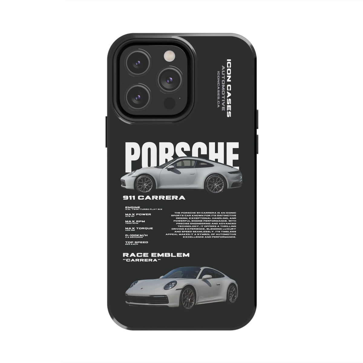 "992 carrera" Black Case