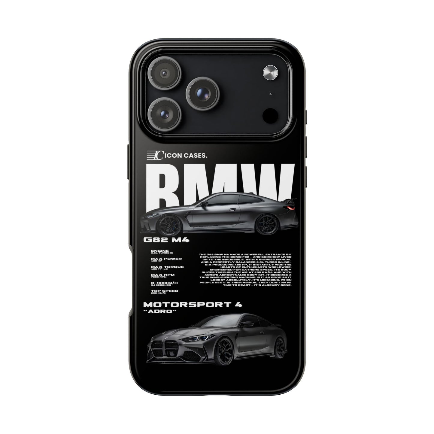 "G82 M4" Black Case Phone Case Icon Cases