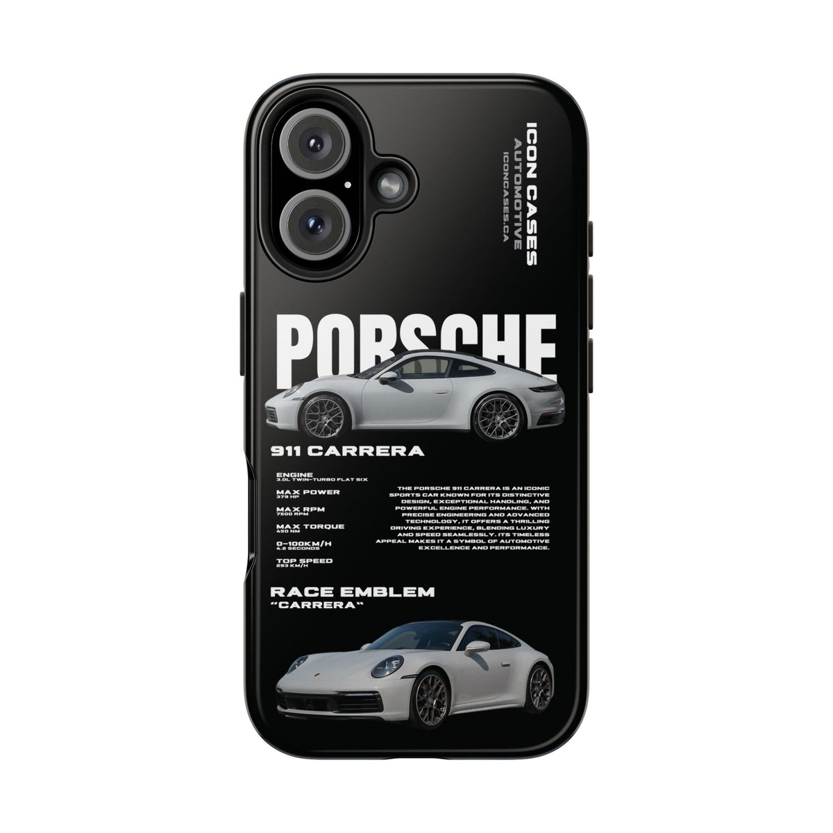 "992 carrera" Black Case