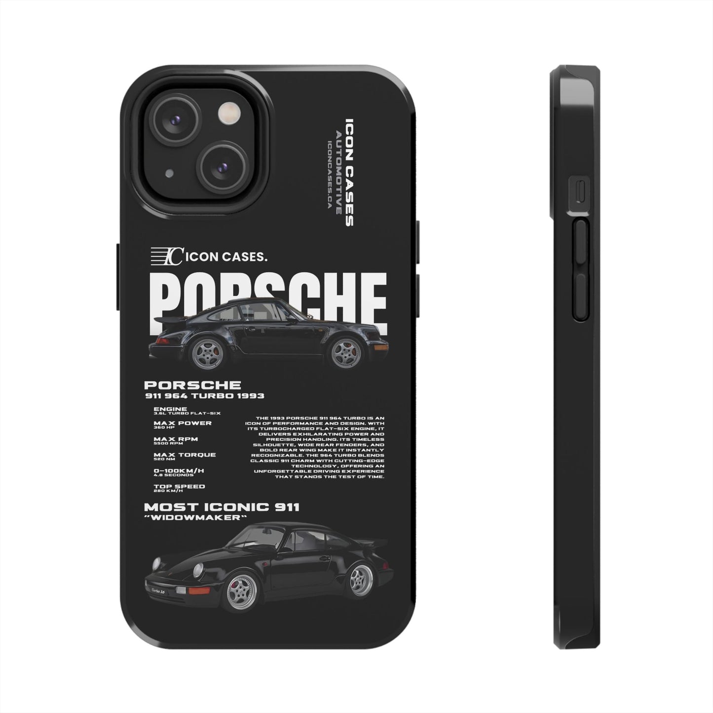 "964 Turbo" black case Phone Case Icon Cases