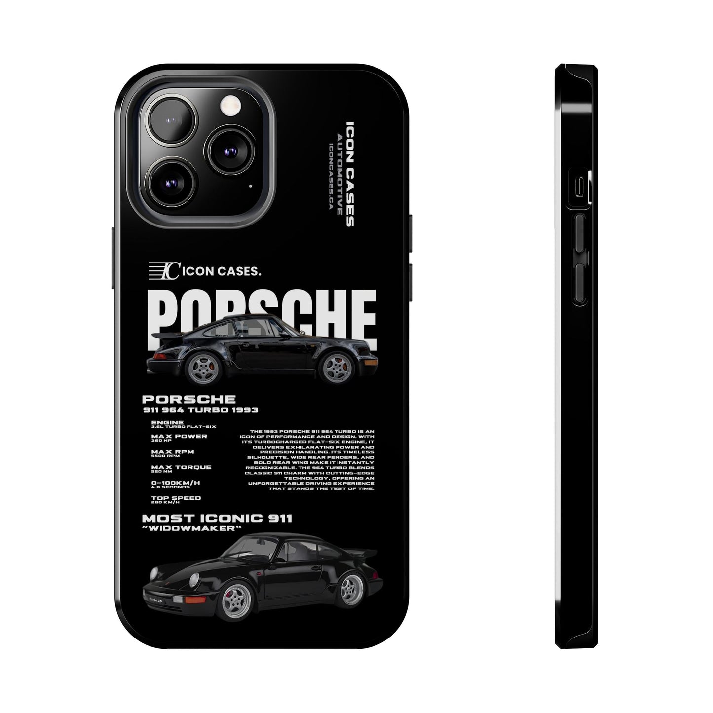 "964 Turbo" black case Phone Case Icon Cases