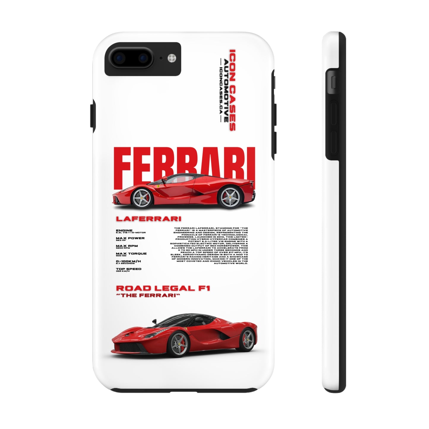 "Laferrari" White Case Phone Case Icon Cases