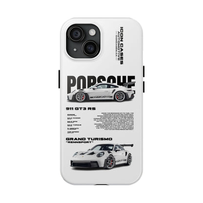 "GT3RS" White Case Phone Case Icon Cases