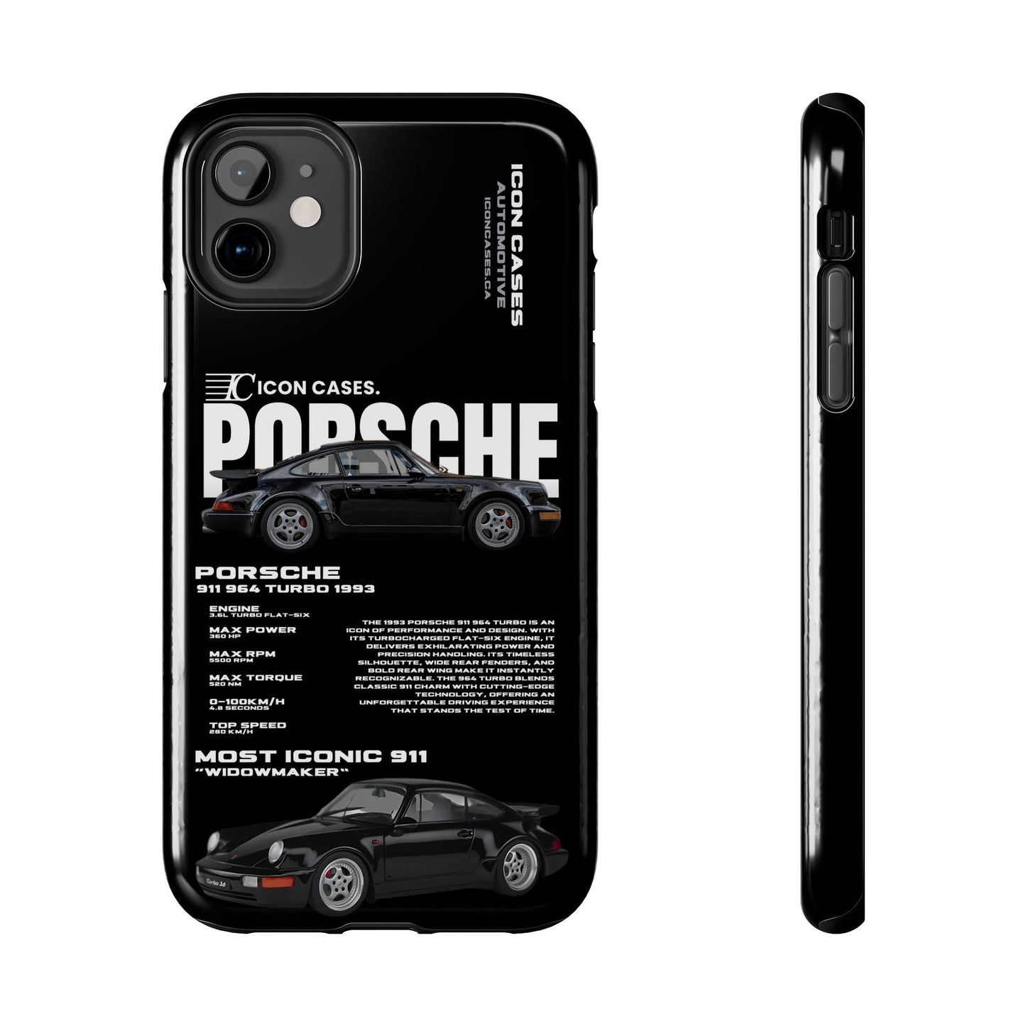 "964 Turbo" black case Phone Case Icon Cases