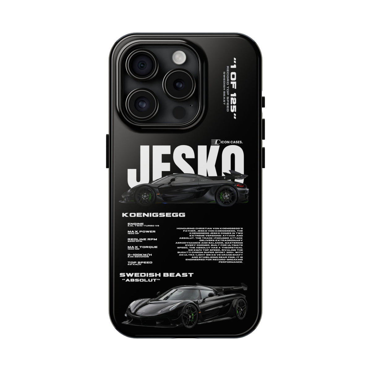 "Jesko" Black case