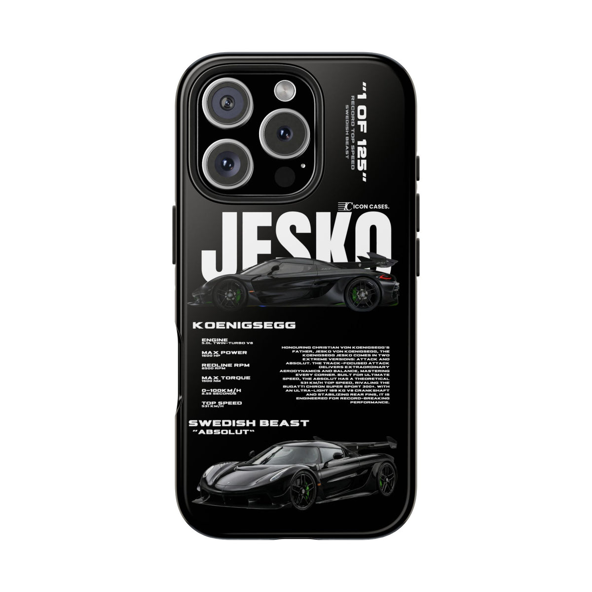 "Jesko" Black case