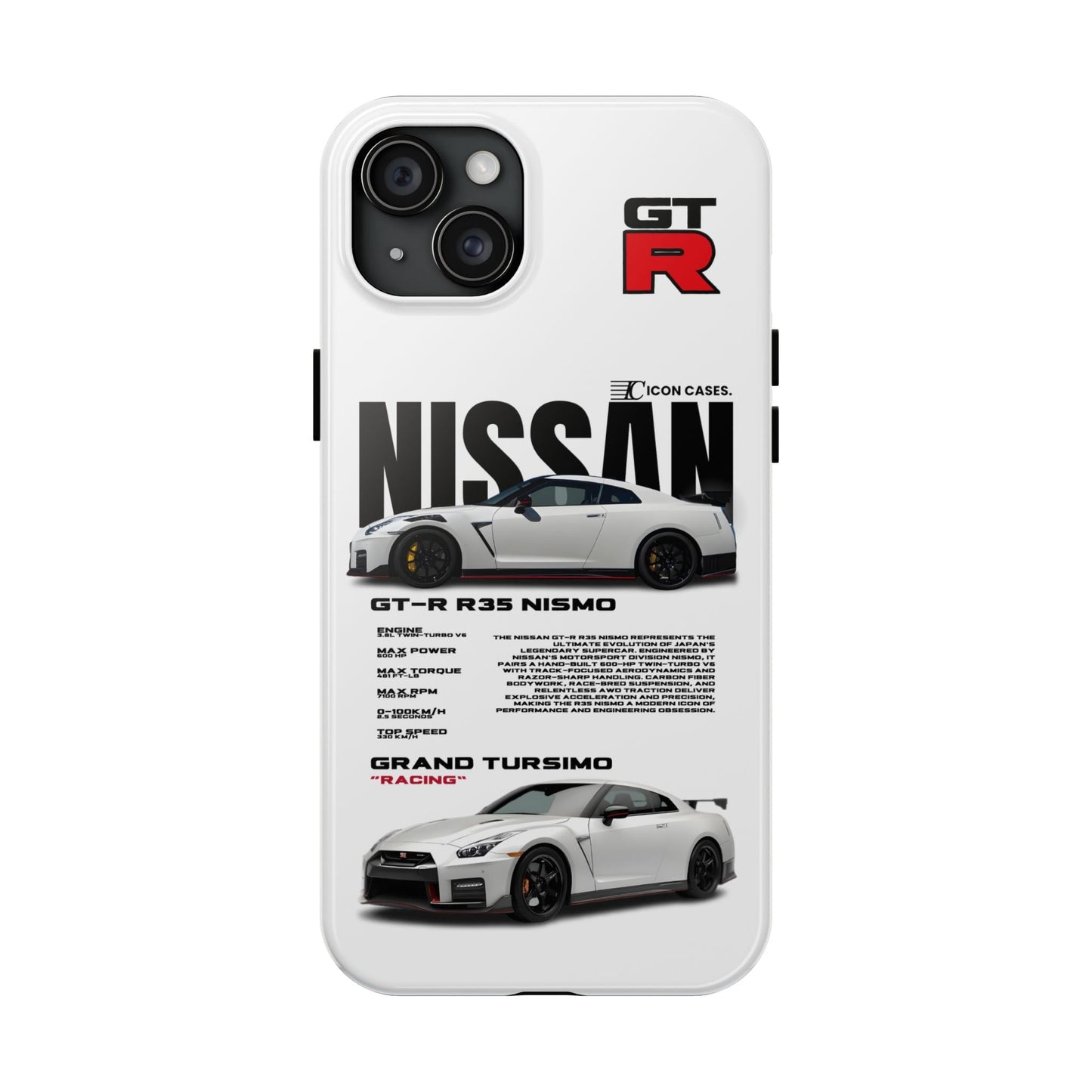 "GTR R35" white case Phone Case Icon Cases