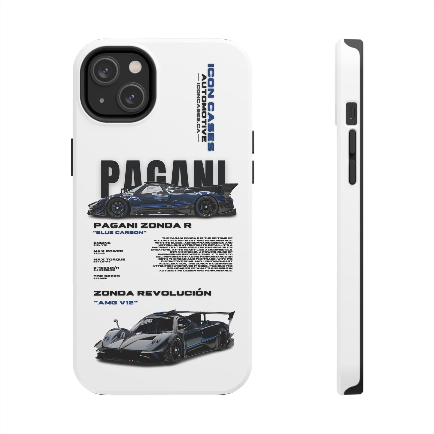 "Zonda R" White Case Phone Case Icon Cases