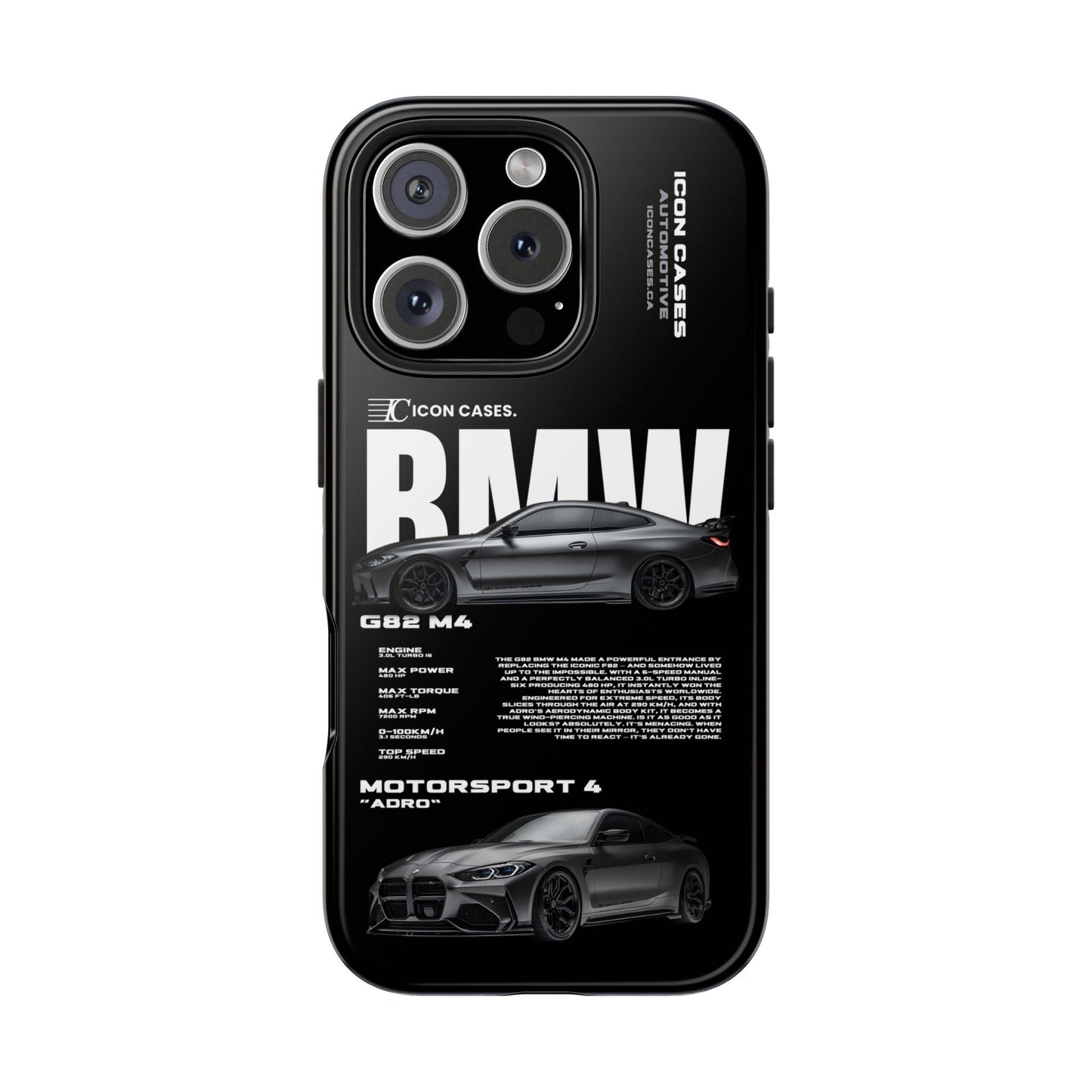 "G82 M4" Black Case Phone Case Icon Cases