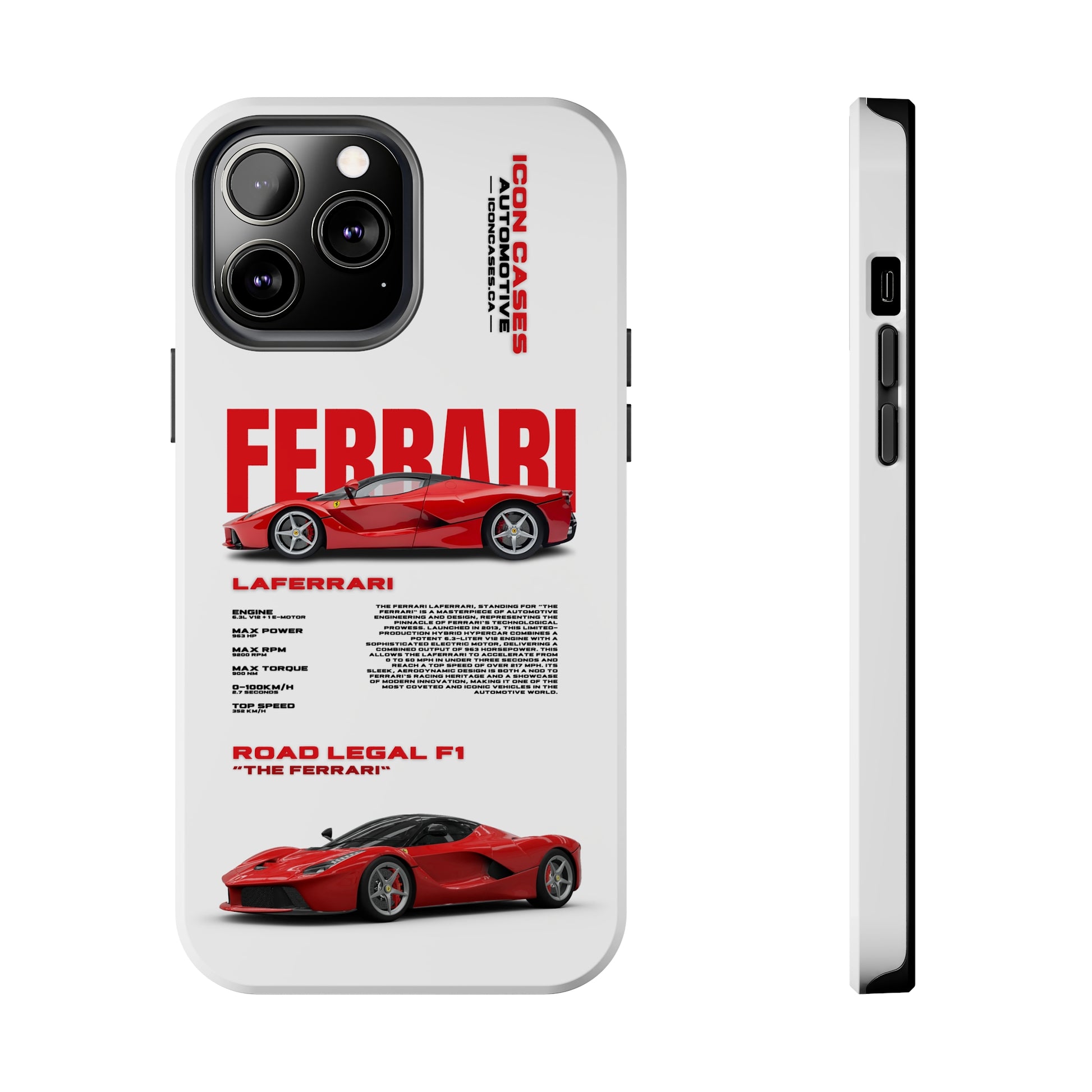 "Laferrari" White Case Phone Case Icon Cases