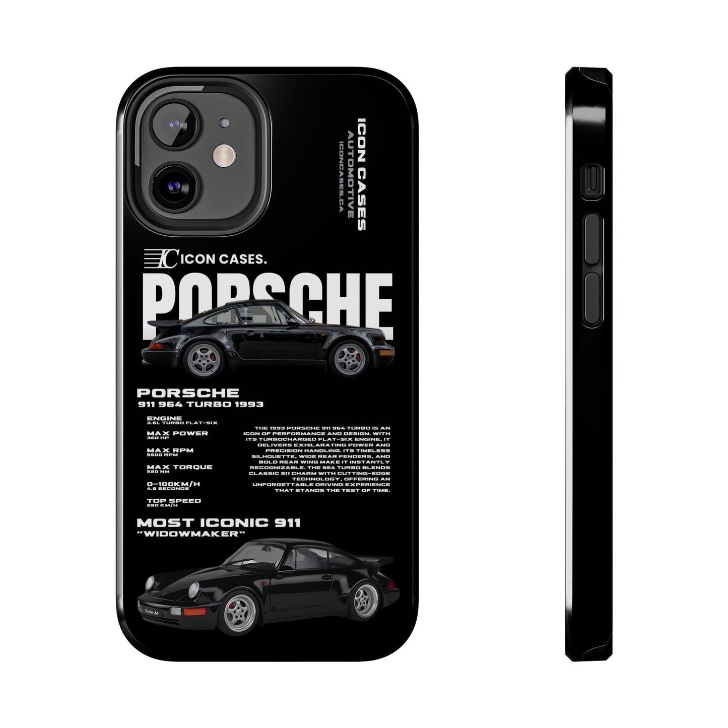 "964 Turbo" black case Phone Case Icon Cases