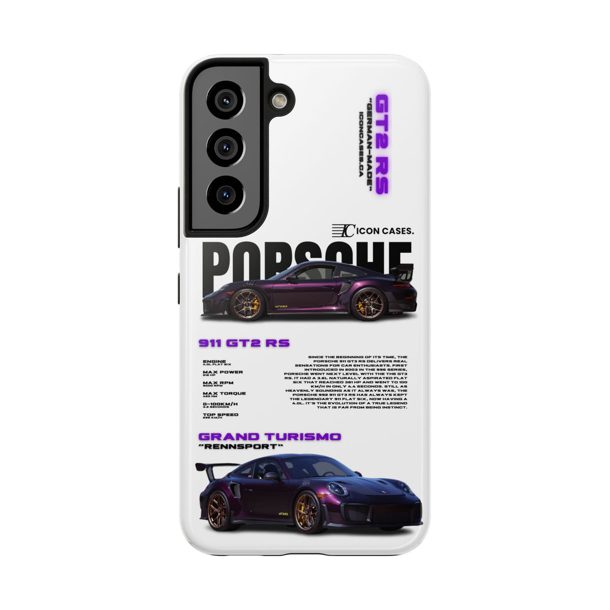 "Purple GT2RS" White Case