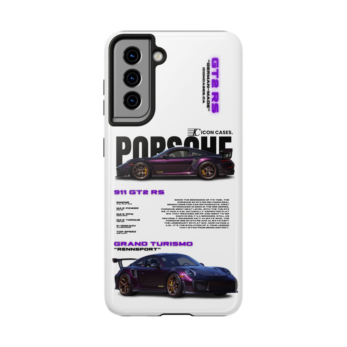 "Purple GT2RS" White Case