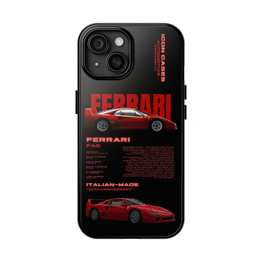 "F40" Black Case Phone Case Icon Cases