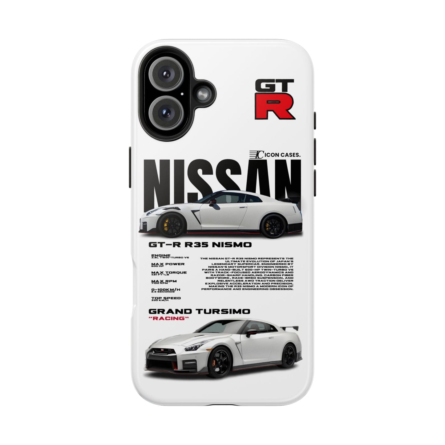 "GTR R35" white case Phone Case Icon Cases