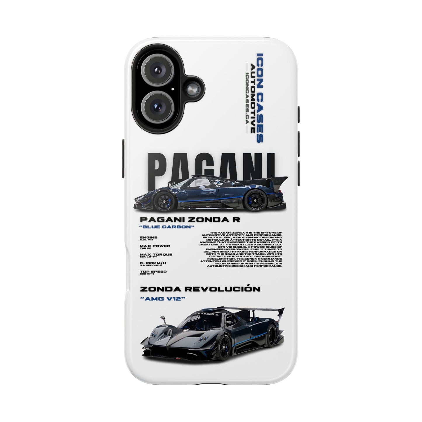 "Zonda R" White Case Phone Case Icon Cases