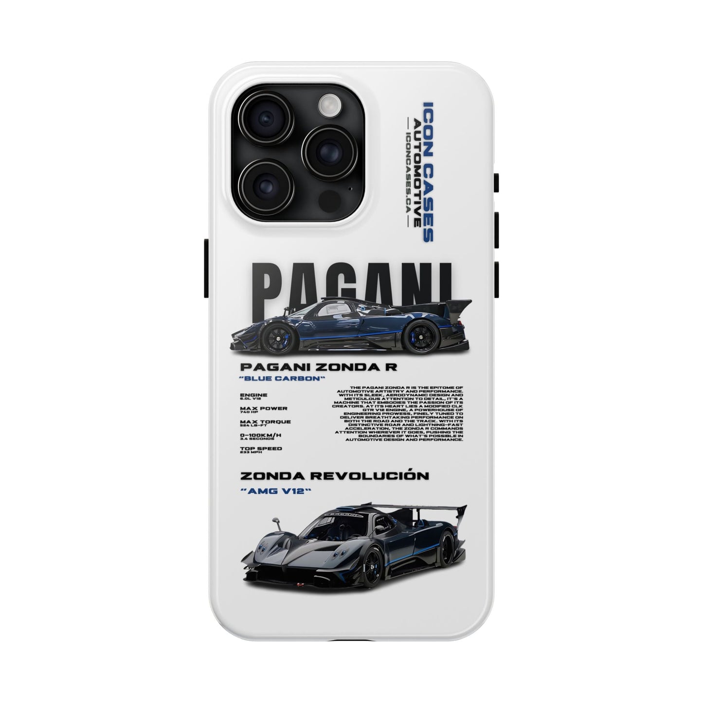 "Zonda R" White Case Phone Case Icon Cases