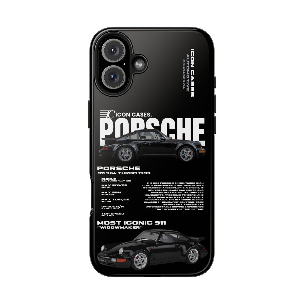 "964 Turbo" black case