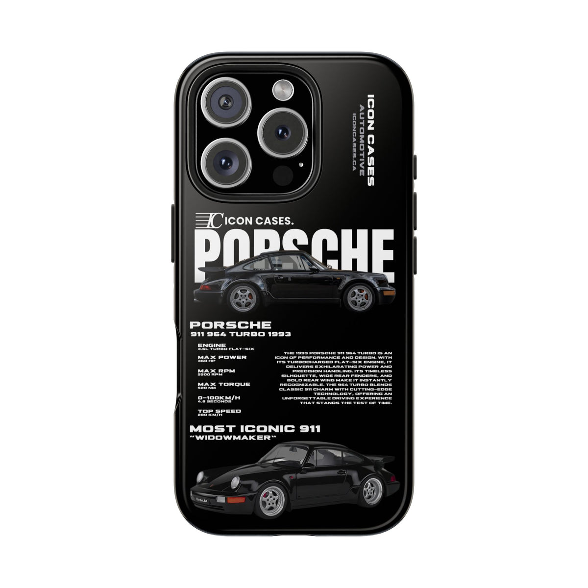 "964 Turbo" black case