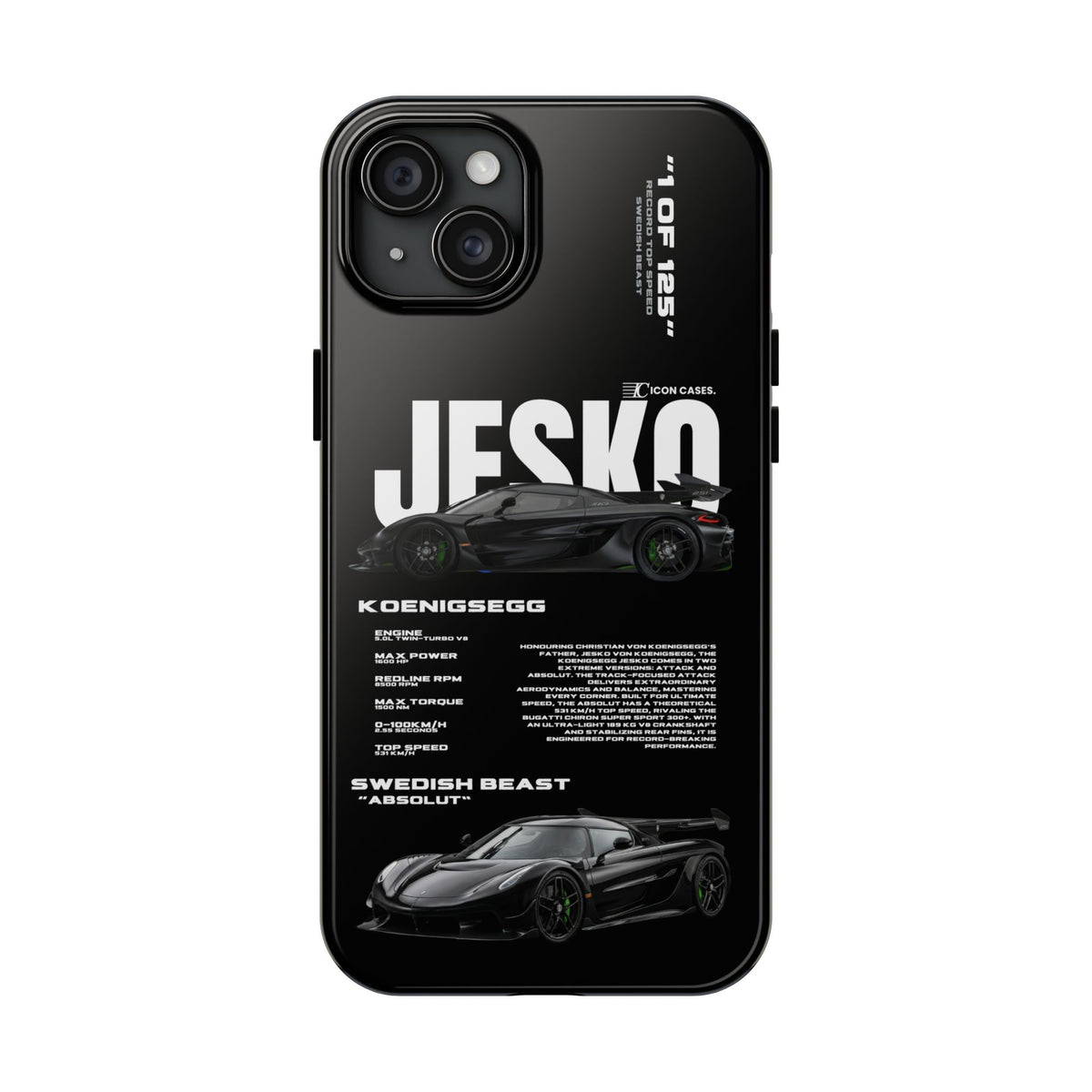 "Jesko" Black case