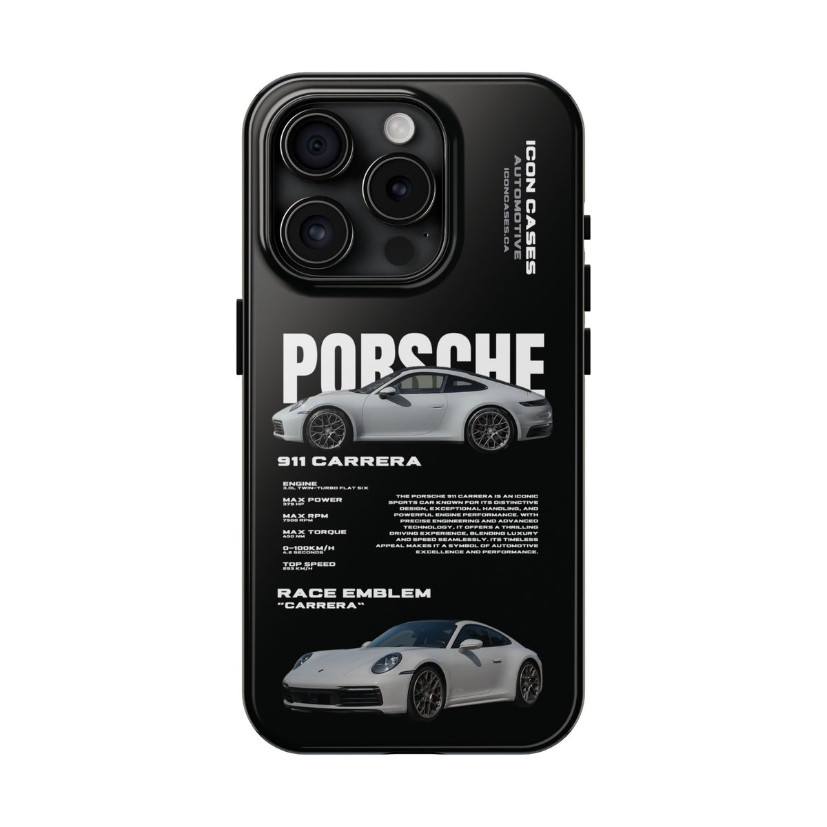 "992 carrera" Black Case