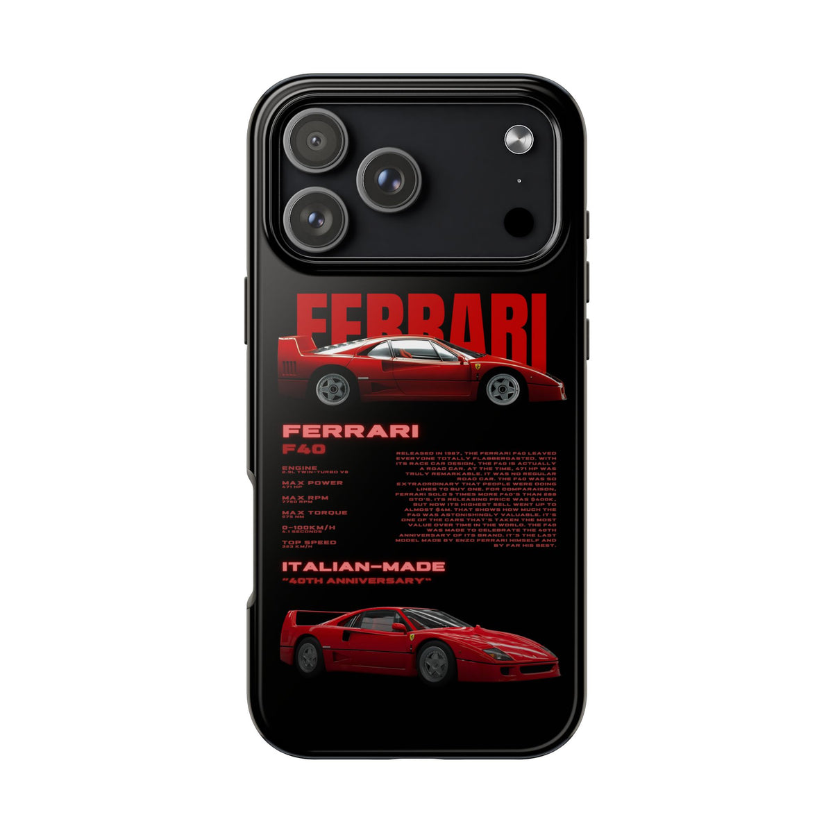 "F40" Black Case