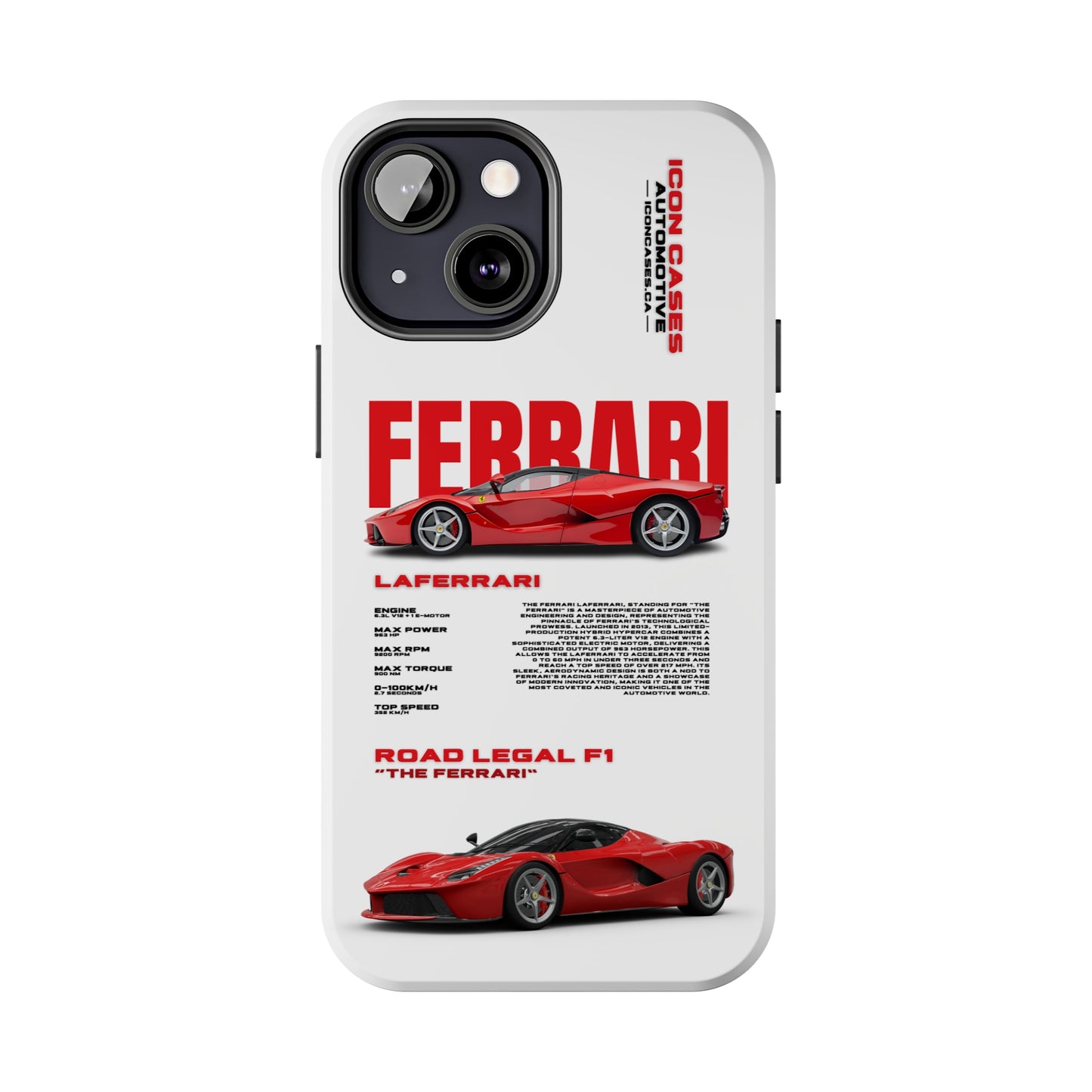 "Laferrari" White Case Phone Case Icon Cases