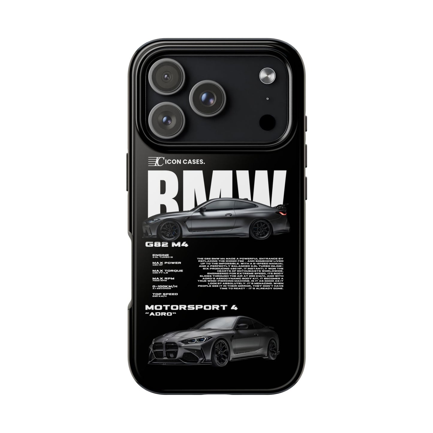 "G82 M4" Black Case Phone Case Icon Cases